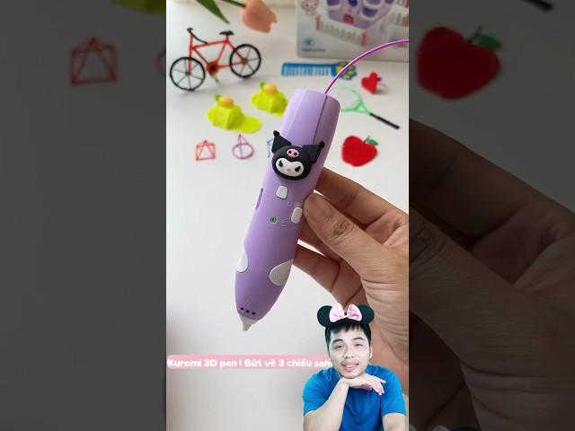 Kuromi 3D pen | Bút vẽ 3D Kuromi đáng eo #kuromi #sanrio #japan #shortviral #kawaii