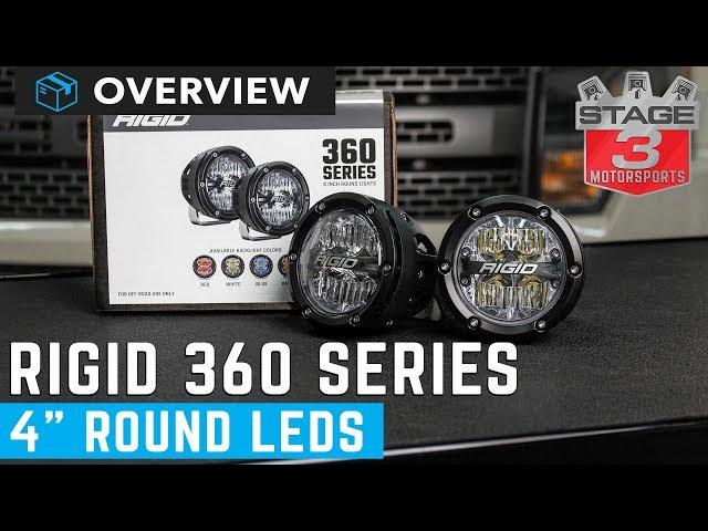 Rigid Industries 360 Series 4in Round White Backlight Driving Beam LED Lights Overview