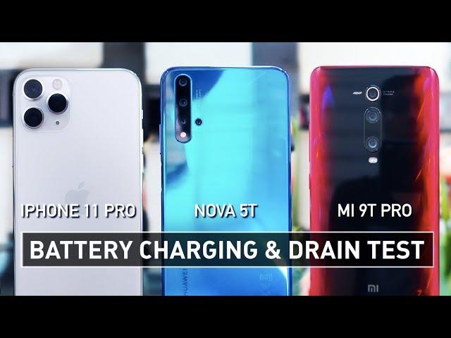 iPhone 11 Pro / Nova 5T / Mi 9T Pro BATTERY CHARGING & DRAIN TEST