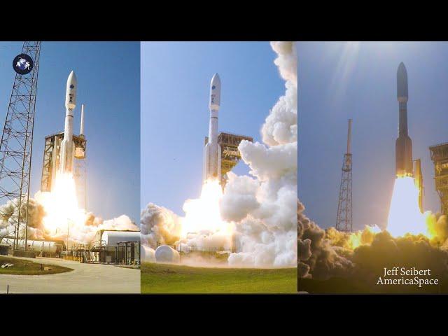 UP CLOSE!  3 Tracking Views of First U.S. Space Force Launch with AEHF-6 Satellite in 4K