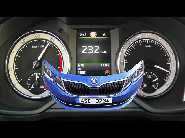 Skoda Octavia Combi 1,8 TSI 4x4 2017 facelift - acceleration 0-230 km/h