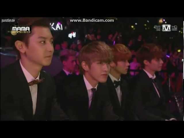 131122 MAMA- #3 EXO REACTION TO TROUBLEMAKER