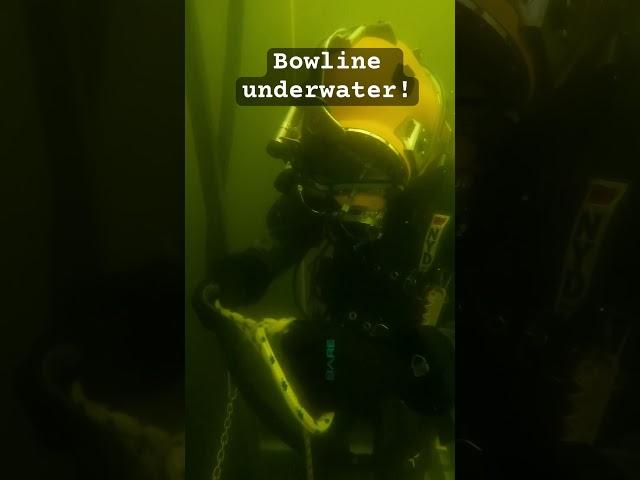 Bowline Underwater! #diver #commercialdiving #knot #bowline #knots #divelife #divelife #dockdiving