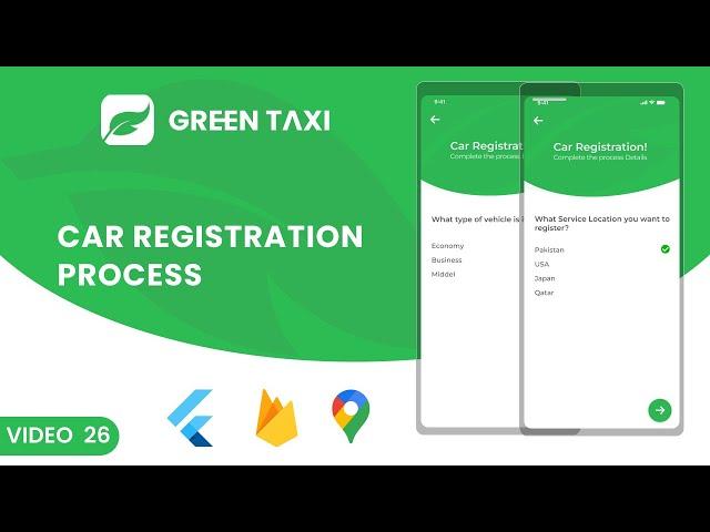 Car Registration Process || Taxi App Flutter