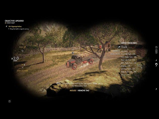 Sniper Elite 4: Mission 05 - Abrunza Monastery (Art Appropriation Side Objective)