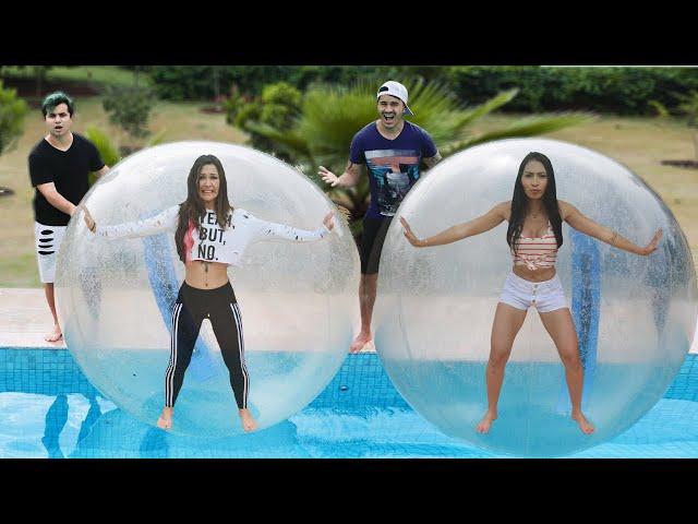 CORRIDA DA BOLHA GIGANTE NAS PISCINA! DESAFIO! - Teens Fun / Maloucos