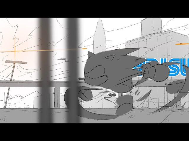 Sonic rough 2D animation / Sakuga practice