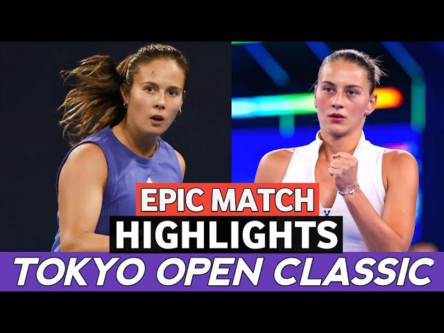 Daria Kasatkina Classy Tennis vs Marta Kostyuk Highlights - Tokyo Open Tennis Classic