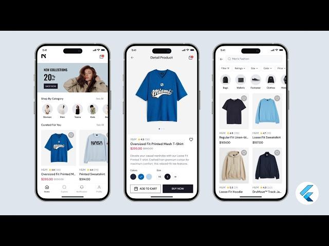 Flutter Ecommerce app || Flutter UI Design