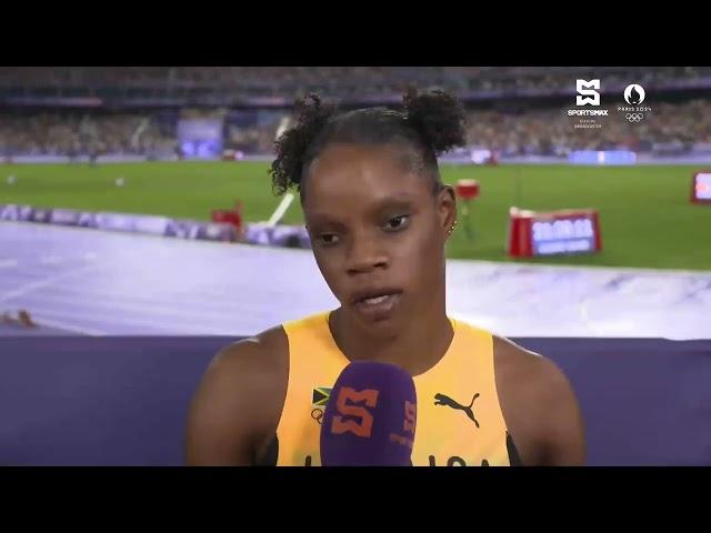 Paris 2024 | Jamaica's Tia Clayton post 100m final interview | SportsMax