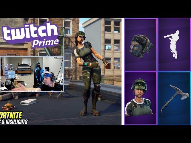 NINJA *REACTS* NEW FREE TWITCH PRIME PACK #2 (Fortnite Battle Royale)