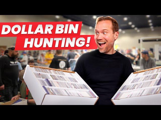 Searching For $100 CARDS in DOLLAR BINS at a Card Show 