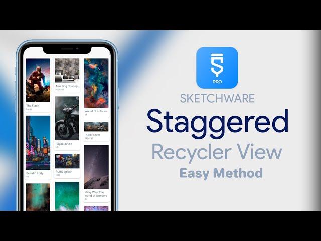 Staggerd Recycler View Sketchware ,With animations, Easy method - DreamPLAY Dev