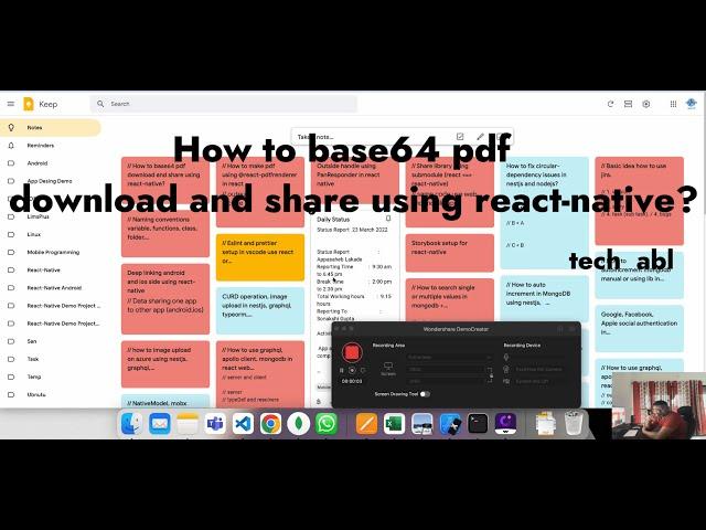 How to base64 pdf download and share using react-native?