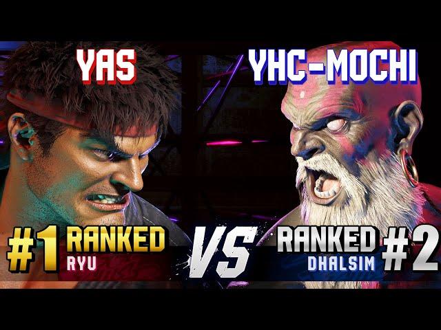 SF6 ▰ YAS (#1 Ranked Ryu) vs YHC-MOCHI (#2 Ranked Dhalsim) ▰ High Level Gameplay