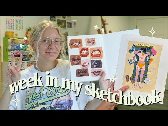  A WEEK IN MY SKETCHBOOK | plus some tips for drawing mouths 