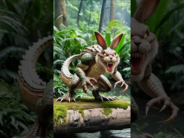 Excellent Hybrid Monsters Ai: Tiger Koala Gorilla Armadillo Crocodile #shorts #ai #fusion #hybrids