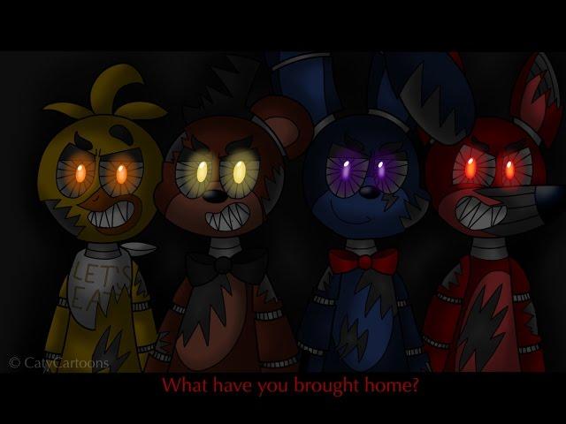 Canción de FNaF4= Animatronicos Nightmare,N.Freddy,Bonnie,Chica,Foxy,Fredbear y Plushtrap