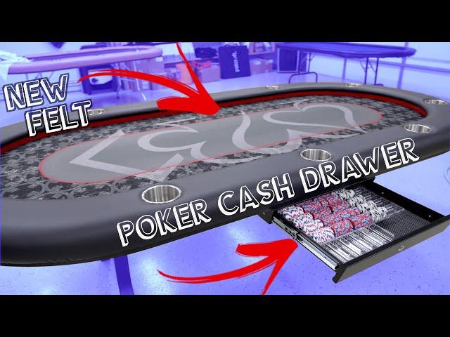 DIY Custom Poker Table Upgrades - Custom Felt and Cash Drawer