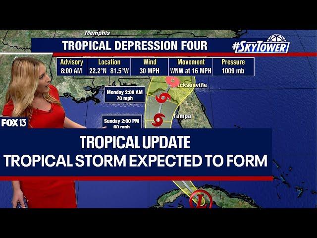 Tropical Depression Four expected to strengthen