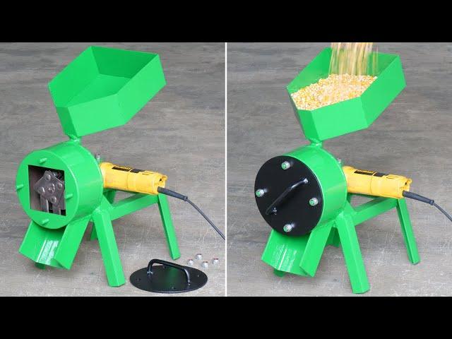 Angle Grinder HACK - How To Make Simple Homemade Hammer Mill For Corn Grinding | Diy Corn Grinder