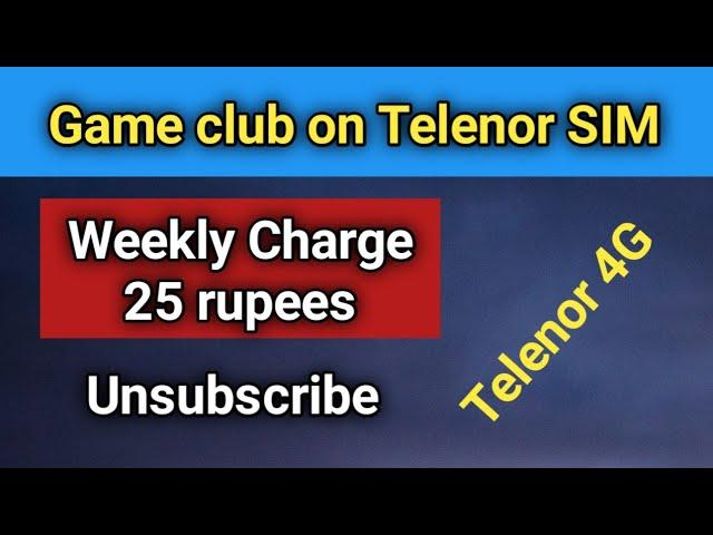 Game club on Telenor || telenor game club unsubscribe code || Get2tell ||