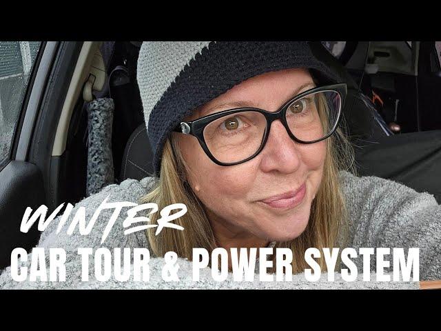 Winter Car TOUR and POWER System | Living in my Ford Fiesta Camper