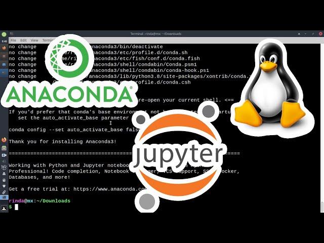 Install ANACONDA, JUPYTER NOTEBOOK, IPYTHON in Linux (MX Linux, Ubuntu, Debian, Kali, etc)