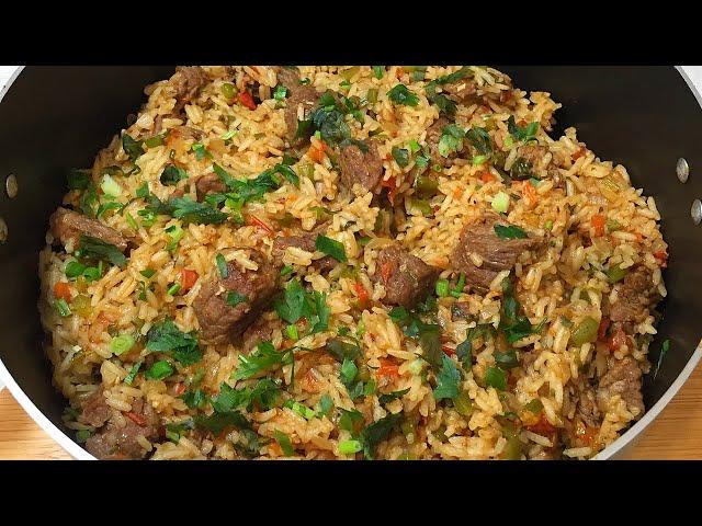 ARROZ COM CARNE REFEIÇÃO COMPLETA / MUITO FÁCIL E GOSTOSO