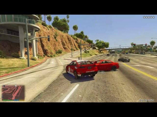 Karin Kuruma - GTA 5 -  crash police