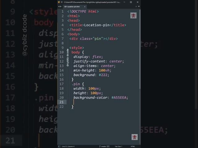 LOCATION PIN | html&css | #shorts #code #trending #coder