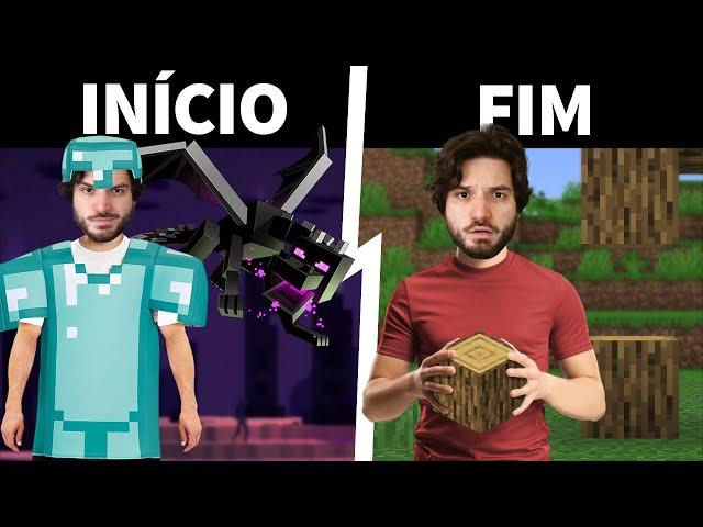 EU ZEREI O MINECRAFT MAS DE TRÁS PRA FRENTE!