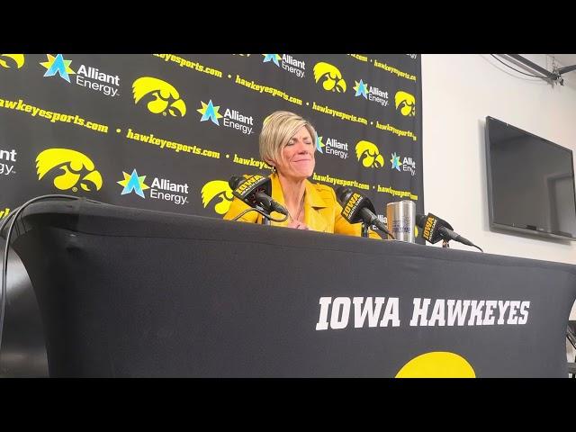 Hear from Iowa women’s basketball coach Jan Jensen after Hawkeyes beat Washington State