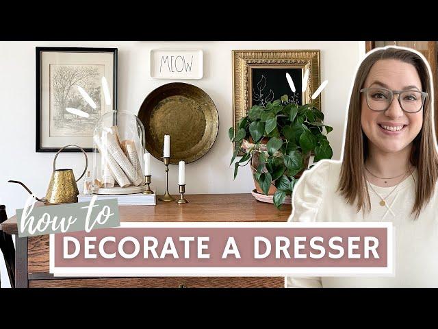 How To Style A Bedroom Dresser with Vignette Decorating Ideas