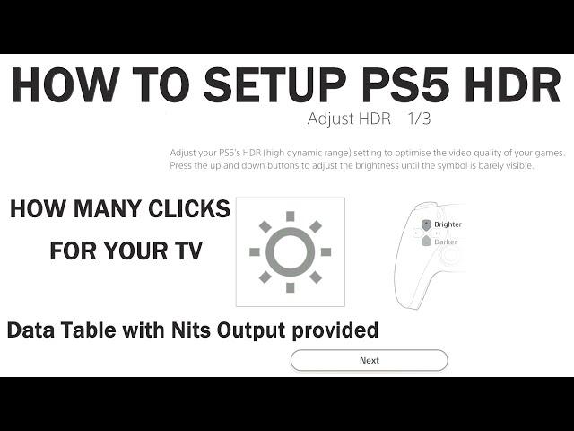 PS5 HDR Calibration - How many Clicks do you need for your TV?