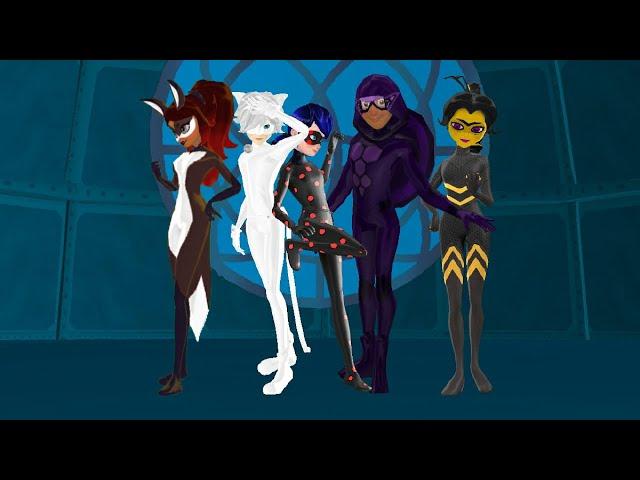 Miraculous Ladybug MMD5 main heroes akumatized [Fanmade]