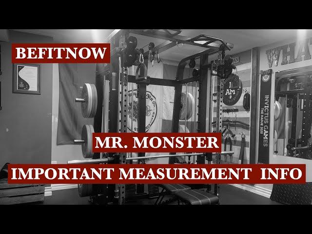 BeFitNow Mr. Monster Measurements **IMPORTANT**