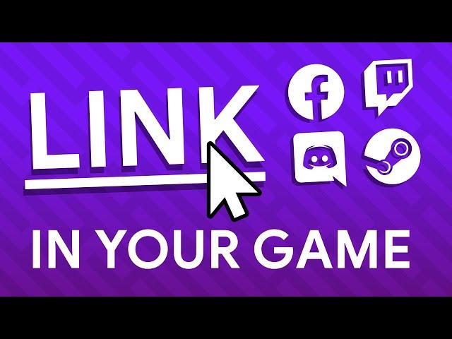 Promote YOURSELF - URL WEB LINK in UNITY tutorial