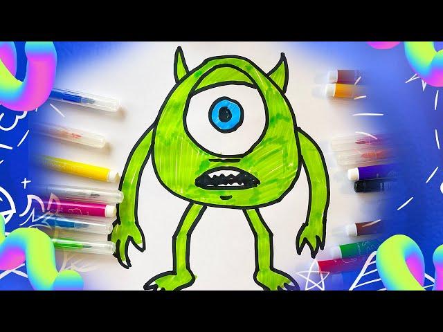 COMMENT DESSINER MIKE VAZOVSKY MONSTER | HOW TO DRAW MIKE MIKE VAZOVSKY MONSTE