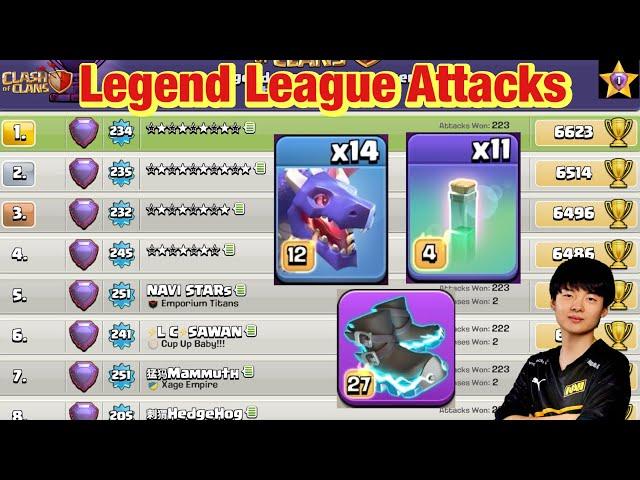 Legend League Attacks February Season Last Day RC Charge Dragon