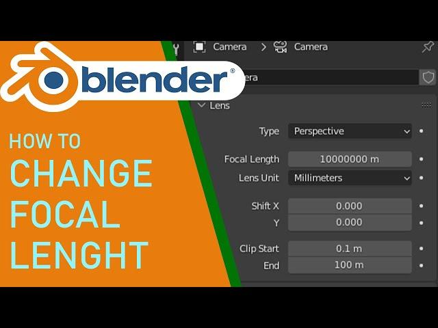 Blender how to change focal lenght