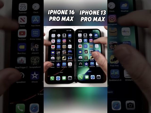 iPhone 16 Pro Max vs iPhone 13 Pro Max Speed Test! Who’s the REAL King? #shorts#viralvideo