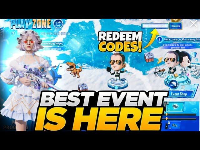 Winter Play Zone Event Redeem Code | New Play Zone Event Explain | Get Free Outfit & Rewards |PUBGM