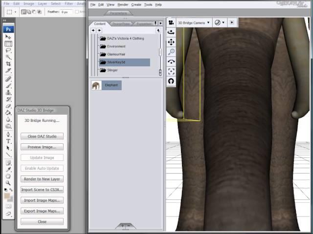 DAZ Studio 3D Bridge, installing and launching. Photoshop bridge.