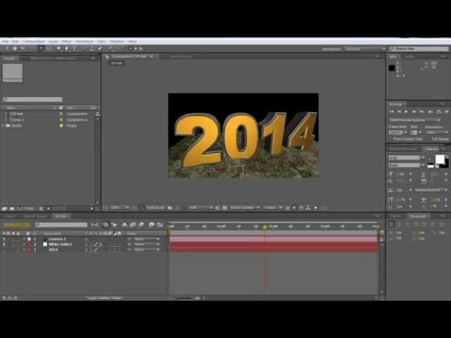 Урок After Effects 3D Текст