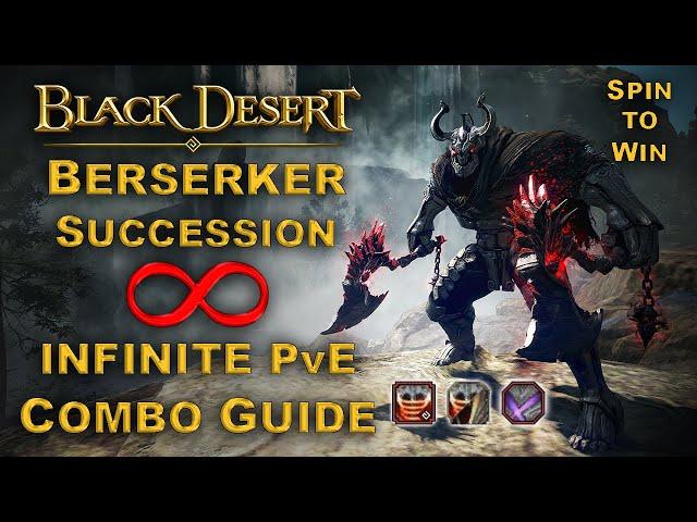 BDO | EASIEST PvE CLASS - Succession Berserker PvE Guide | Infinite Combo & Addons |