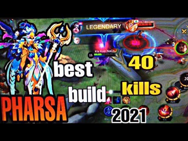 Pharsa best build 2021 | Pharsa Top 1 global gameplay 2021 40 kills best damage 2021