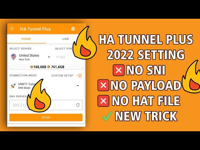 How to set Ha Tunnel Plus 2022 Without SNI Host or Hat Files Best Trick 