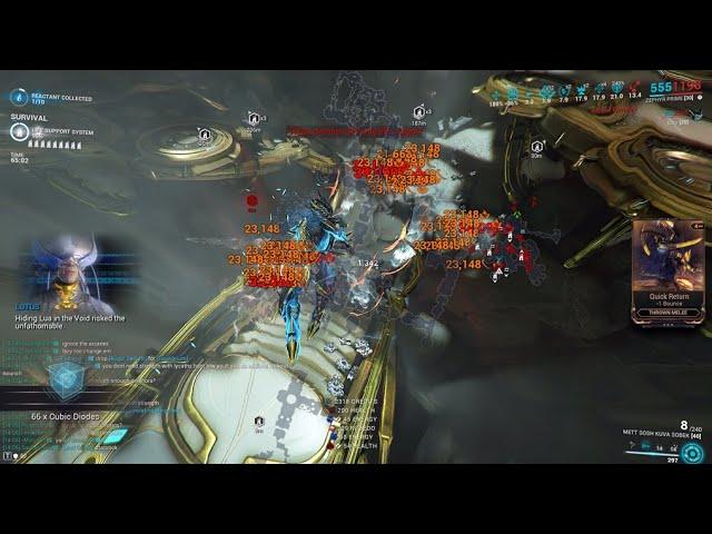 Warframe - Kuva Sobek + Zephyr Prime Combo: 160 kill/min Omnia Fissure Solo Steel Path Lua Survival