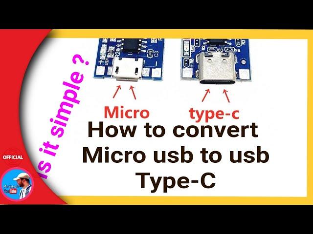 How to convert micro usb to usb Type-c